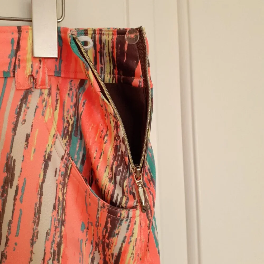 Jamie Sadock Skort Orange Stripe Radiance Size 12